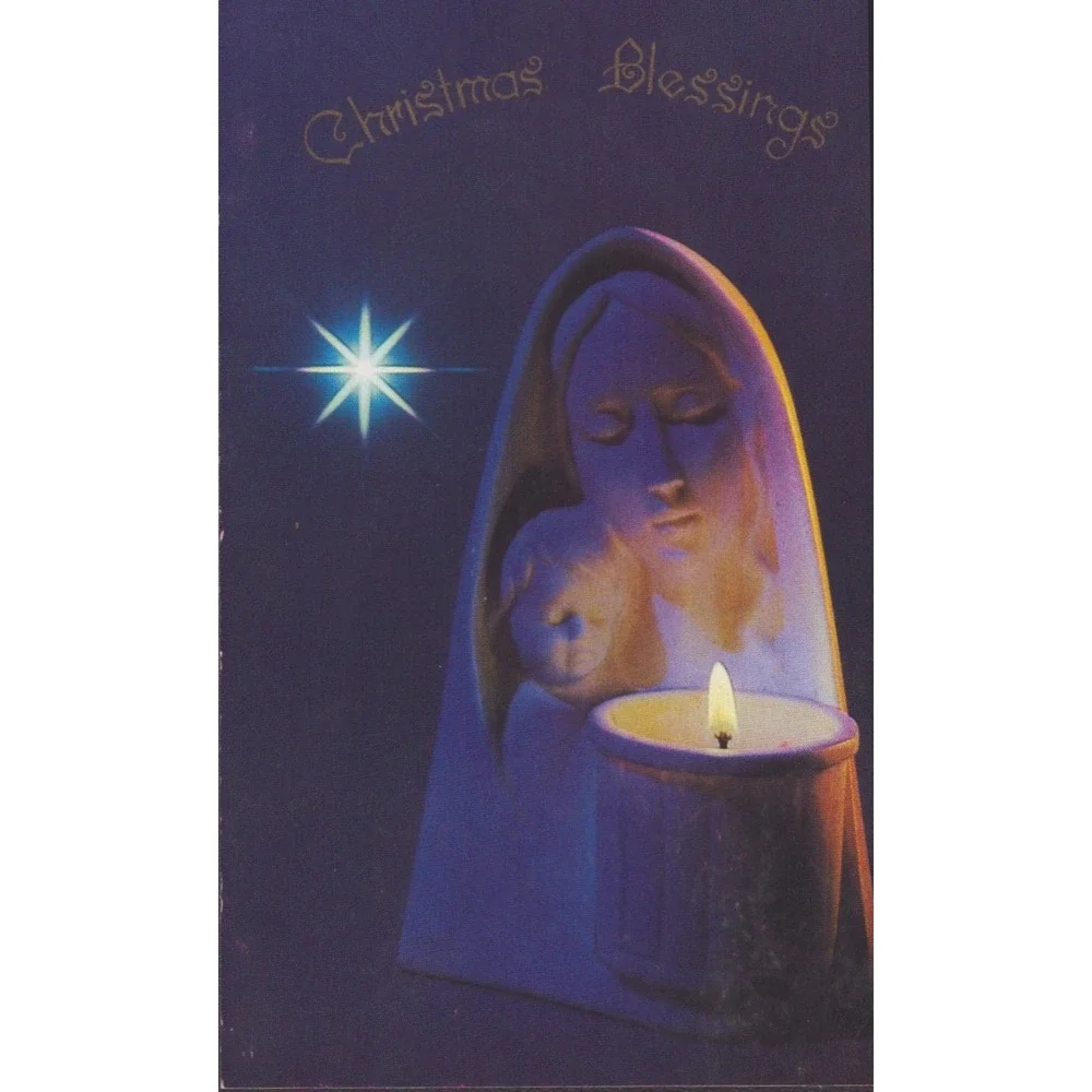 Vintage 1960s Christmas Card Madonna Child St Jude Shrine Baltimore Litho